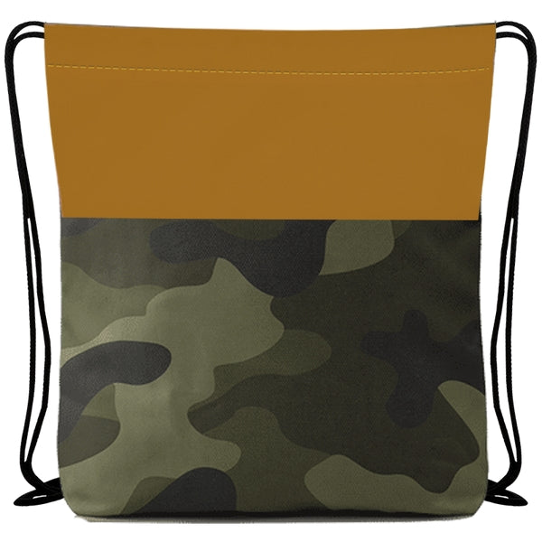 Budget Custom Colored Camo Drawstring Tote Bag-BG