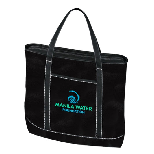 Budget Custom Large Cotton Canvas Yacht Tote Bag