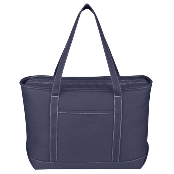 Budget Custom Large Cotton Canvas Yacht Tote Bag