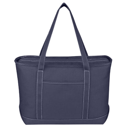 Budget Custom Large Cotton Canvas Yacht Tote Bag