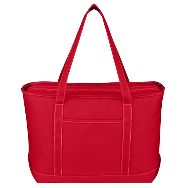 Budget Custom Large Cotton Canvas Yacht Tote Bag