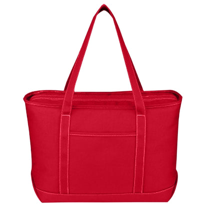 Budget Custom Large Cotton Canvas Yacht Tote Bag