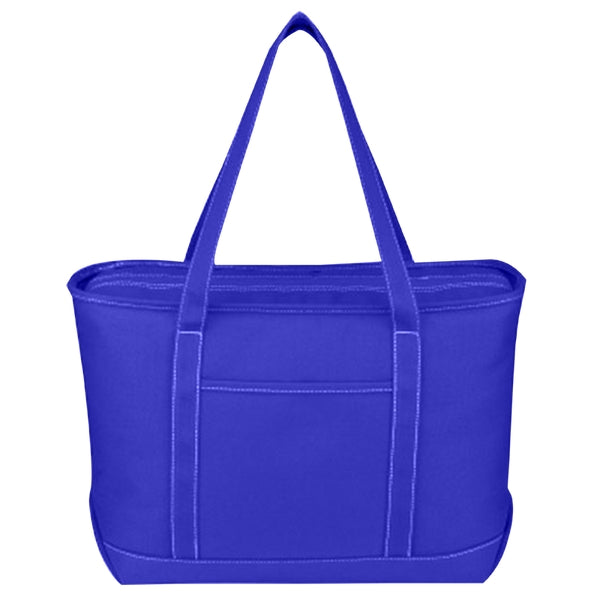 Budget Custom Large Cotton Canvas Yacht Tote Bag