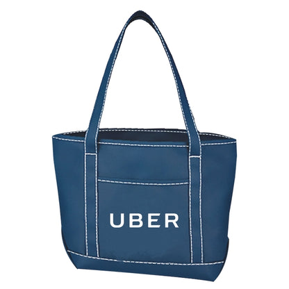 Budget Custom Medium Cotton Canvas Yacht Tote Bag