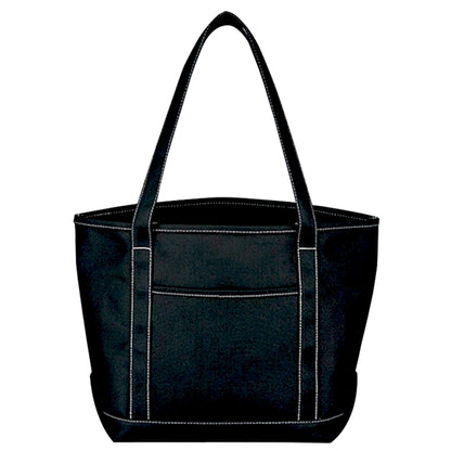Budget Custom Medium Cotton Canvas Yacht Tote Bag
