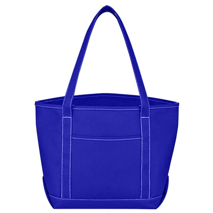 Budget Custom Medium Cotton Canvas Yacht Tote Bag