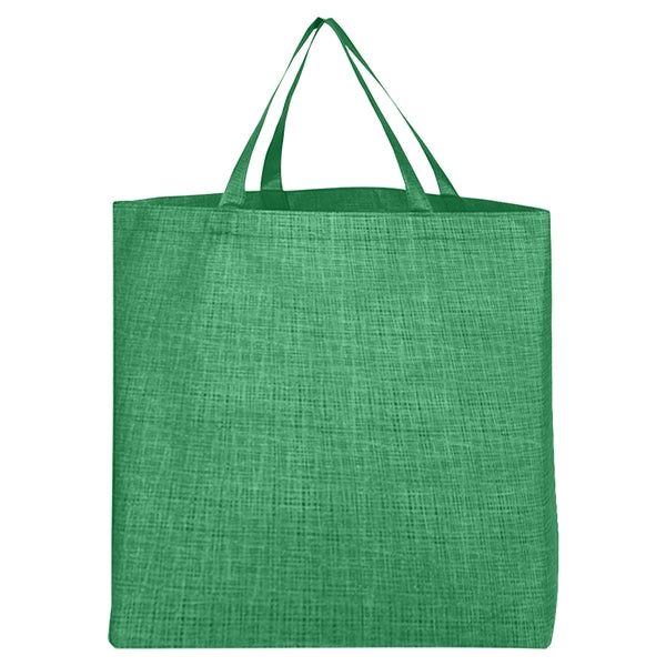 Budget Custom Crosshatched Non Woven Tote Bag - BG
