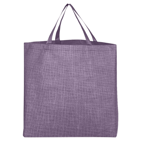 Budget Custom Crosshatched Non Woven Tote Bag - BG