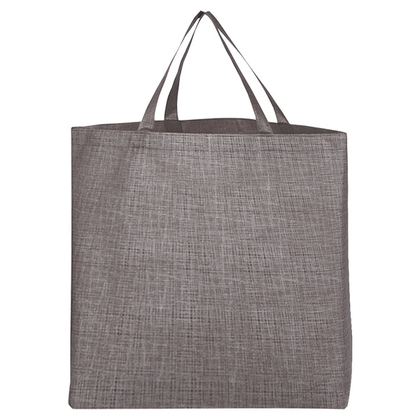 Budget Custom Crosshatched Non Woven Tote Bag - BG