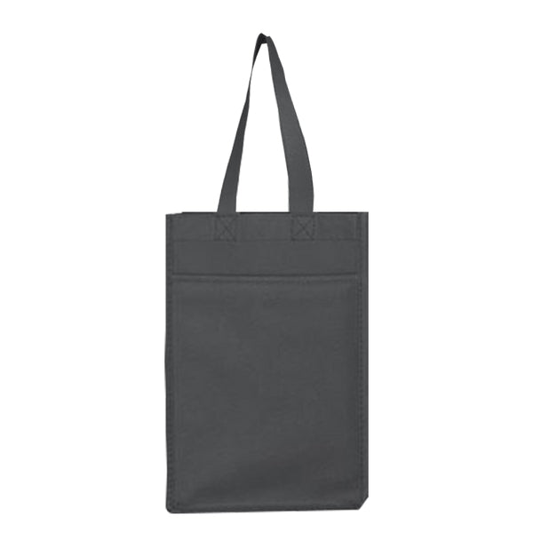 Budget Custom Non Woven 4 Bottle Wine Tote Bag-BG