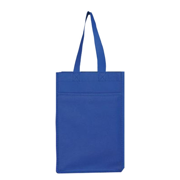 Budget Custom Non Woven 4 Bottle Wine Tote Bag-BG