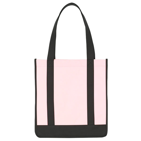 Budget Custom Non Woven Two Tone Shopper Tote Bag