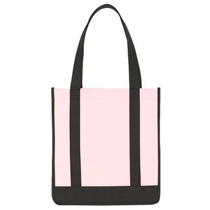 Budget Custom Non Woven Two Tone Shopper Tote Bag