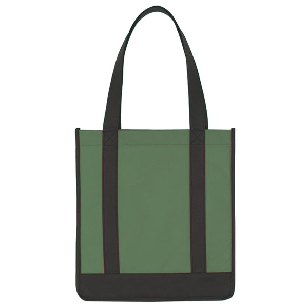 Budget Custom Non Woven Two Tone Shopper Tote Bag