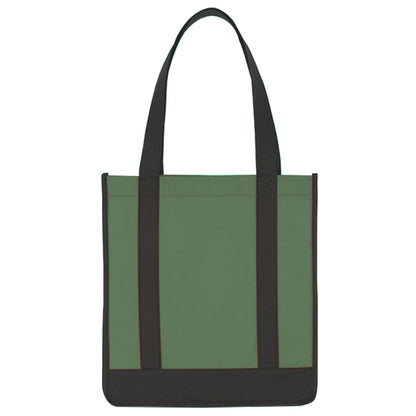 Budget Custom Non Woven Two Tone Shopper Tote Bag