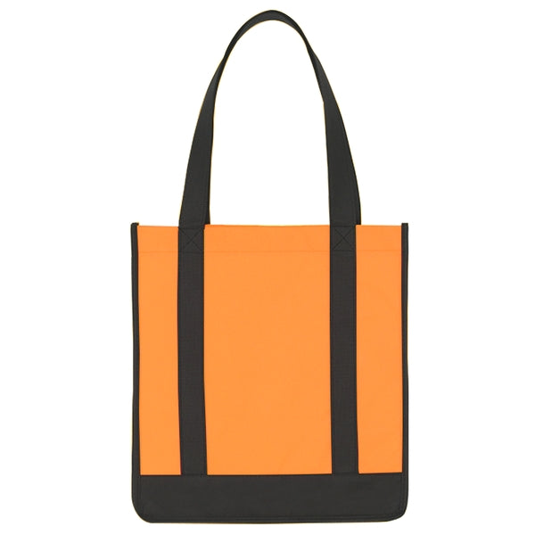 Budget Custom Non Woven Two Tone Shopper Tote Bag