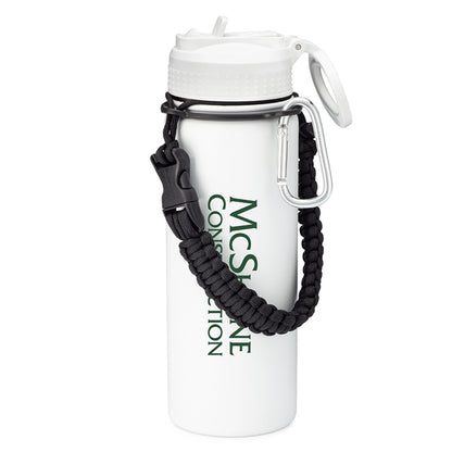18oz.Stainless Vacuum Insulated Bottle w/ Paracord,Straw,Lid