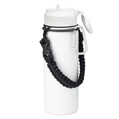 18oz.Stainless Vacuum Insulated Bottle w/ Paracord,Straw,Lid