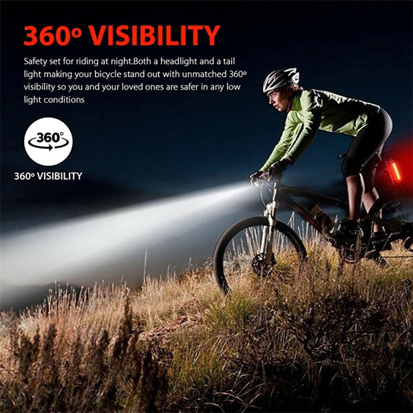 Bike Headlight and Taillight Set