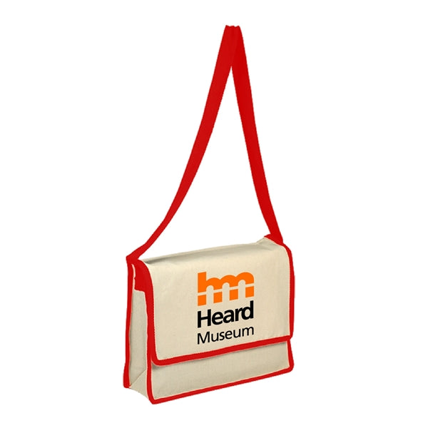 10 oz. Cotton Canvas Eco-Friendly Messanger Bag w/ Handles
