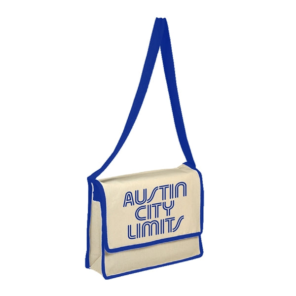 10 oz. Cotton Canvas Eco-Friendly Messanger Bag w/ Handles
