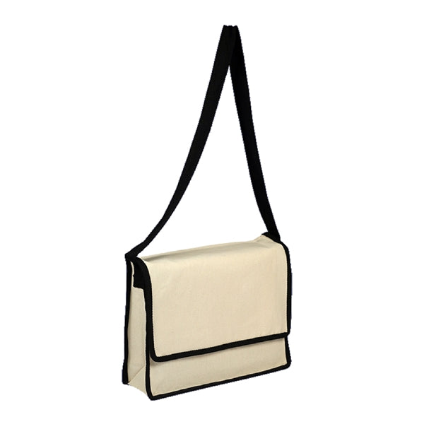 10 oz. Cotton Canvas Eco-Friendly Messanger Bag w/ Handles