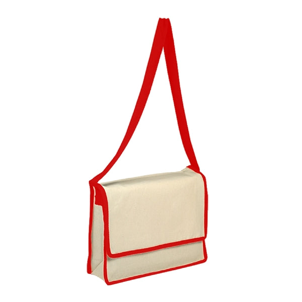 10 oz. Cotton Canvas Eco-Friendly Messanger Bag w/ Handles