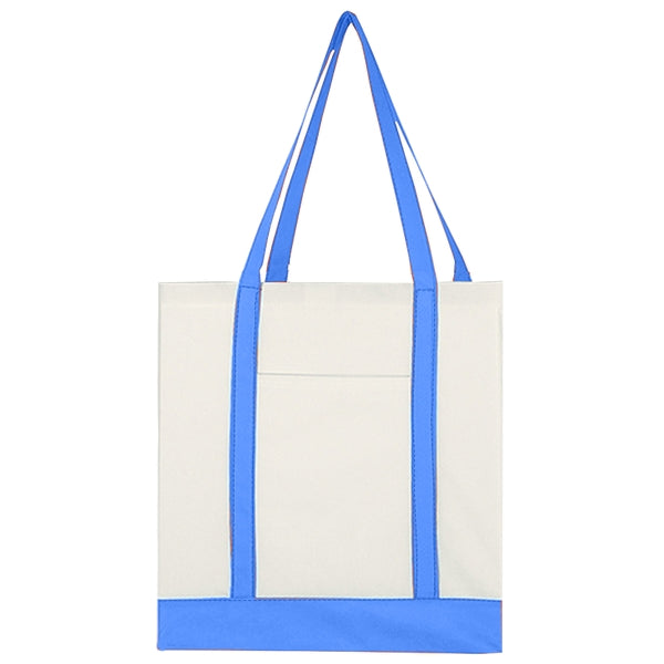 Budget Custom Non Woven Tote Bag with Trim Colors