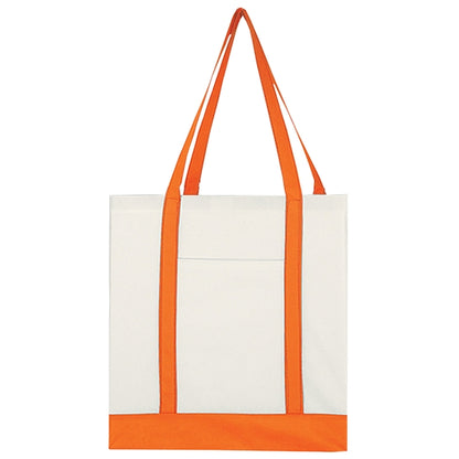 Budget Custom Non Woven Tote Bag with Trim Colors