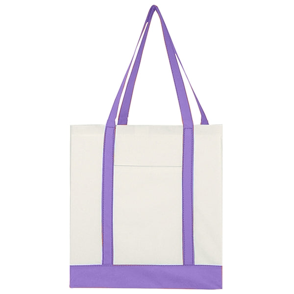 Budget Custom Non Woven Tote Bag with Trim Colors