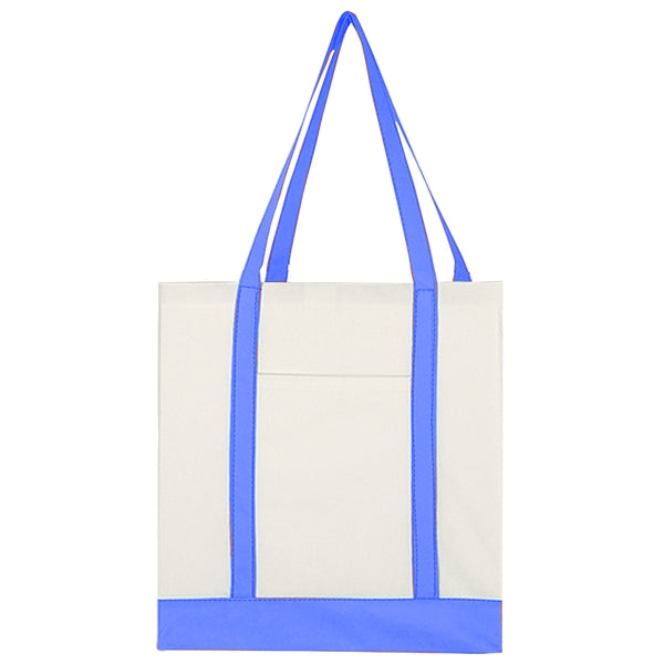 Budget Custom Non Woven Tote Bag with Trim Colors