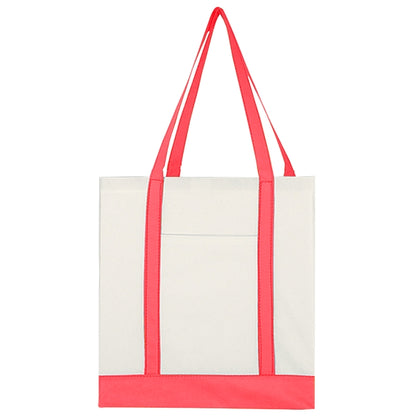 Budget Custom Non Woven Tote Bag with Trim Colors