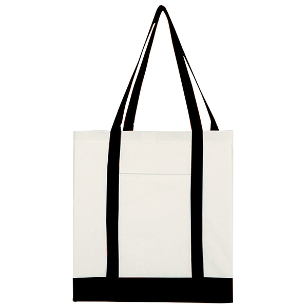 Budget Custom Non Woven Tote Bag with Trim Colors