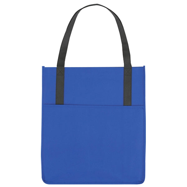 Budget Custom Non Woven Shoppers Pocket Tote Bag