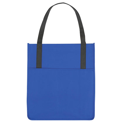 Budget Custom Non Woven Shoppers Pocket Tote Bag