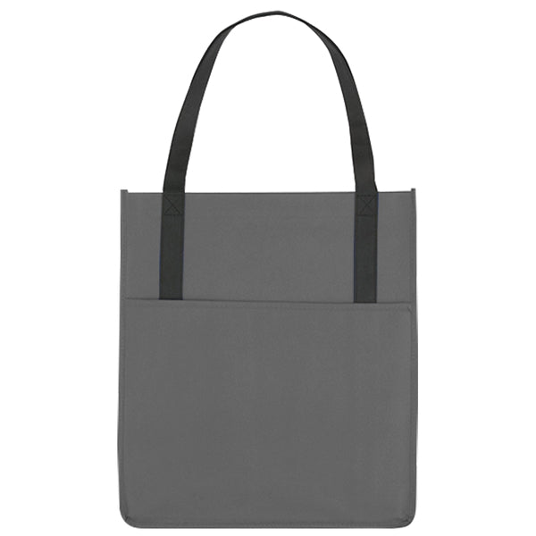 Budget Custom Non Woven Shoppers Pocket Tote Bag