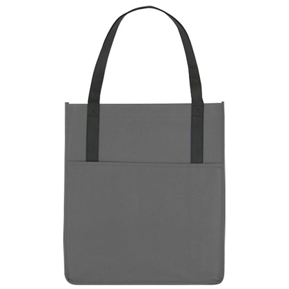 Budget Custom Non Woven Shoppers Pocket Tote Bag