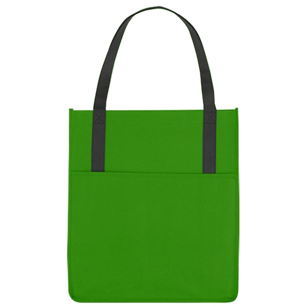 Budget Custom Non Woven Shoppers Pocket Tote Bag
