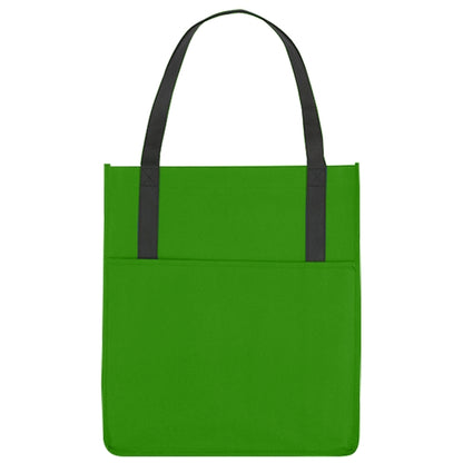 Budget Custom Non Woven Shoppers Pocket Tote Bag
