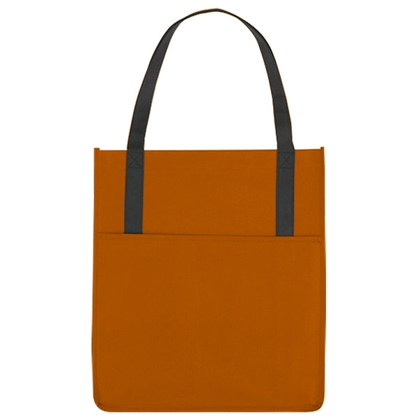 Budget Custom Non Woven Shoppers Pocket Tote Bag