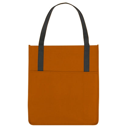 Budget Custom Non Woven Shoppers Pocket Tote Bag