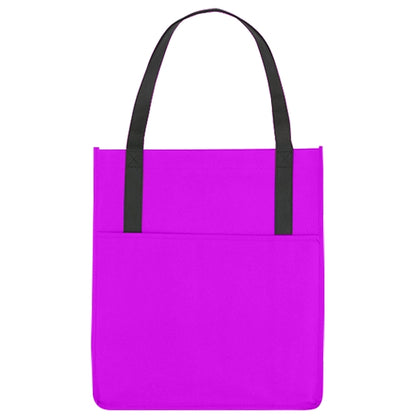 Budget Custom Non Woven Shoppers Pocket Tote Bag