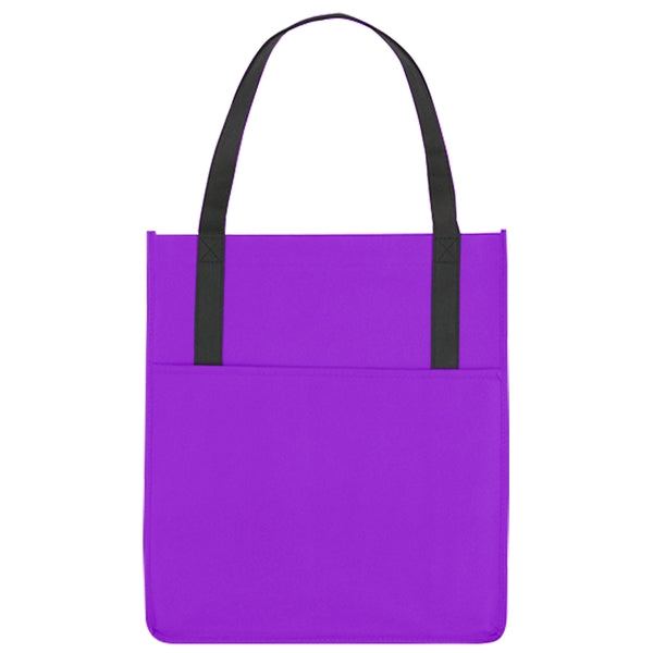 Budget Custom Non Woven Shoppers Pocket Tote Bag