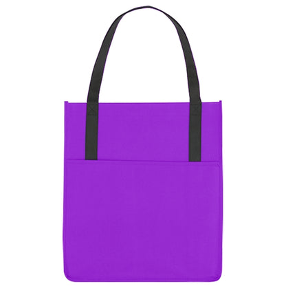 Budget Custom Non Woven Shoppers Pocket Tote Bag