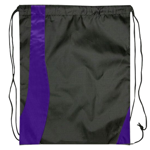 Budget Two Tone Wavy Drawstring Tote Bag