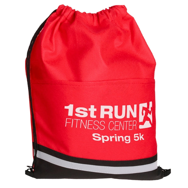 Budget Custom Two Tone Classic Drawstring Tote Bag
