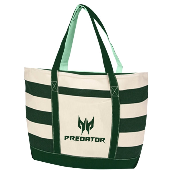Budget Custom Cotton Nautical Tote Bag