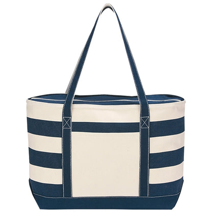 Budget Custom Cotton Nautical Tote Bag