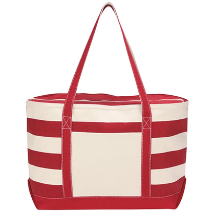 Budget Custom Cotton Nautical Tote Bag