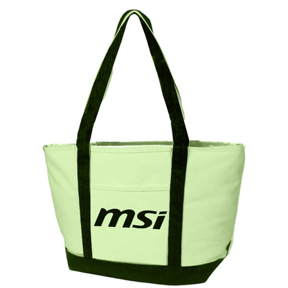 Budget Custom Small Heavy Cotton Canvas Boat Tote Bag